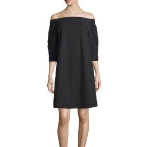 THEORY ZIZINNA OFF THE SHOULDER POPLIN DRESS